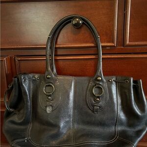 Banana Republic Black Leather Satchel
